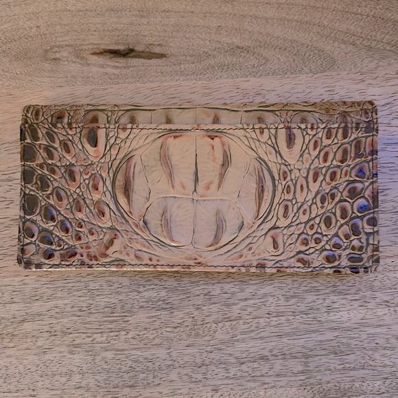 Brahim Melbourne signature croc-embossed leather womens wallet in brown - Picture 5 of 5